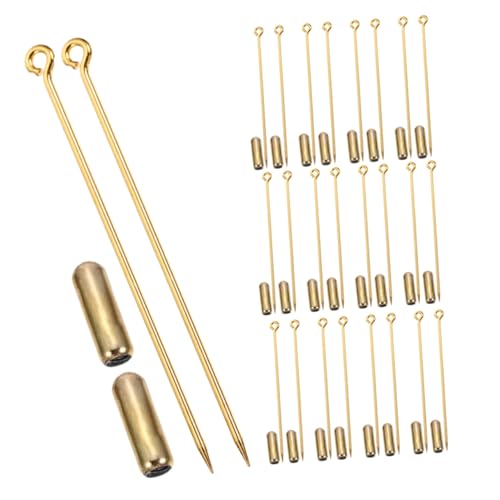 GLSTOY 30 Stück Brooch Metal Pins aus Kupfer mit Sicherheitsverschluss Langlebige Anstecknadeln für DIY Schmuck Kleidung Taschen Vielseitige Schmuckzubehör für Damen und Bastler von GLSTOY