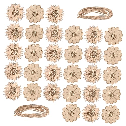 GLSTOY 30 Stück Teiliges Holzblumen Bastelset Sonnenblumen Holzscheiben DIY Unvollendete Holzanhänger Blanko zum Bemalen und Dekorieren für Herbstparty und Kreative Holzdeko GLSTOY 30 Stück Teiliges Holzblumen Bastelset Sonnenblumen Holzscheiben DIY Unvollendete Holzanhänger Blanko zum Bemalen und Dekorieren für Herbstparty und Kreative Holzdeko von GLSTOY