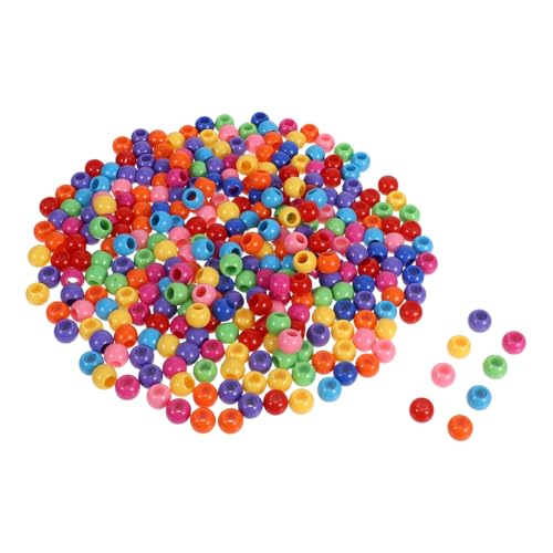 GLSTOY 300 Stück Acrylperlen mit Loch Bunte Schmuckperlen zum Auffädeln für DIY Armbänder Halsketten Ohrringe Schlüsselanhänger Kreative Bastelprojekte von GLSTOY