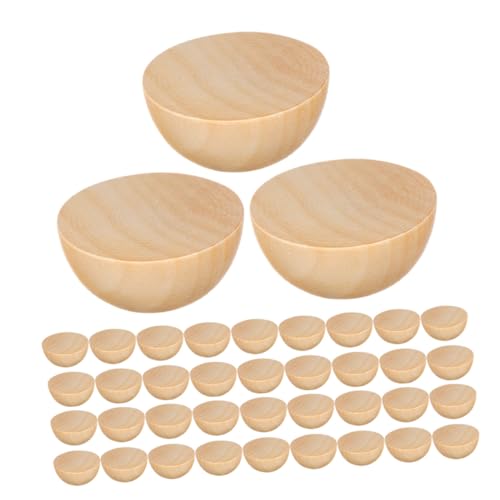 GLSTOY 300 Stück Holzperlen Unbehandelte Halbrunde Holz Kugeln Für DIY Bastelprojekte Natürliche Holzstruktur Für Kränze Weihnachtsornamente Erwachsene GLSTOY 300 Stück Holzperlen Unbehandelte Halbrunde Holz Kugeln Für DIY Bastelprojekte Natürliche Holzstruktur Für Kränze Weihnachtsornamente Erwachsene von GLSTOY