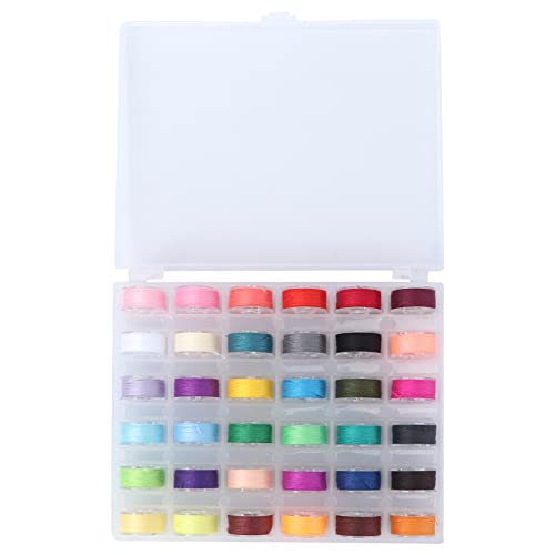 GLSTOY 36 Stück Teiliges Nähgarn Set mit Bunten Spulen und Aufbewahrungsbox Unterfadenspulen für Nähmaschinen für Heimwerker und DIY Projekte GLSTOY 36 Stück Teiliges Nähgarn Set mit Bunten Spulen und Aufbewahrungsbox Unterfadenspulen für Nähmaschinen für Heimwerker und DIY Projekte von GLSTOY