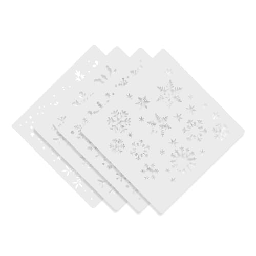 GLSTOY 4 Stück Teiliges Schneeflocken Schablonen aus Kunststoff Wiederverwendbare DIY Zeichenvorlagen für Wand und Bastelprojekte Glatte Oberfläche Einfach zu Reinigen und Vielseitig GLSTOY 4 Stück Teiliges Schneeflocken Schablonen aus Kunststoff Wiederverwendbare DIY Zeichenvorlagen für Wand und Bastelprojekte Glatte Oberfläche Einfach zu Reinigen und Vielseitig von GLSTOY