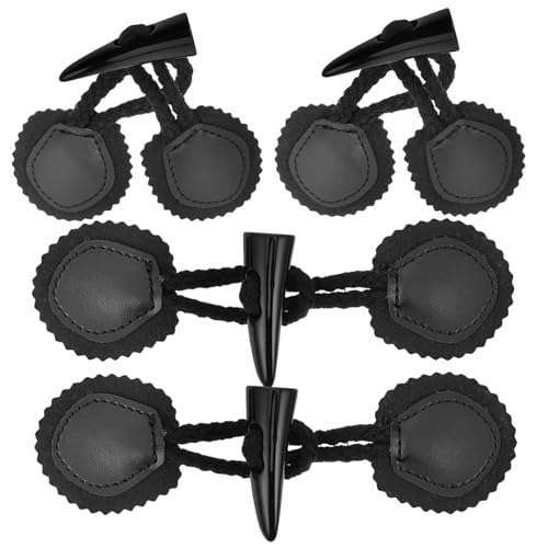 GLSTOY 4Paare Horn Knöpfe für Kleidung PU Nähschnalle für Mäntel Vintage Leder Knebelknöpfe Vielseitige Dekoration für Windjacken und Strickwaren GLSTOY 4Paare Horn Knöpfe für Kleidung PU Nähschnalle für Mäntel Vintage Leder Knebelknöpfe Vielseitige Dekoration für Windjacken und Strickwaren von GLSTOY