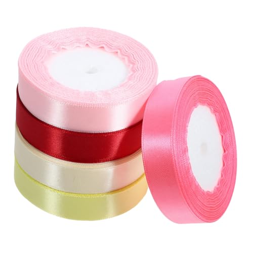 GLSTOY 5 Rollen Geschenkband Dekoratives Verpackungsband Farben Rotwein für DIY Bastelarbeiten Partydekoration und Geschenkgestaltung von GLSTOY