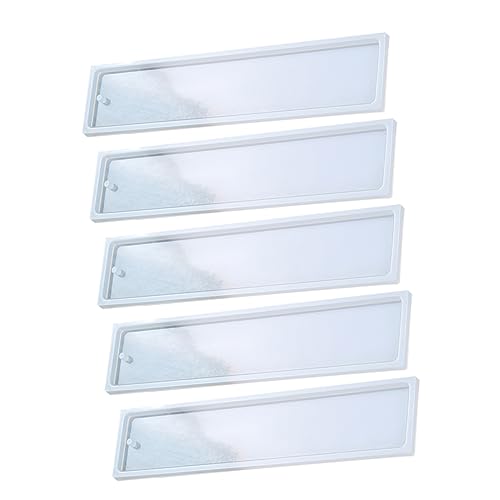 GLSTOY 5 Stück Teiliges Silikonform für DIY Lesezeichen Gießform Flexibel Langlebig Wiederverwendbar mit Glatter Oberfläche und Anhängerloch für Schlüsselanhänger Taschen Auto GLSTOY 5 Stück Teiliges Silikonform für DIY Lesezeichen Gießform Flexibel Langlebig Wiederverwendbar mit Glatter Oberfläche und Anhängerloch für Schlüsselanhänger Taschen Auto von GLSTOY