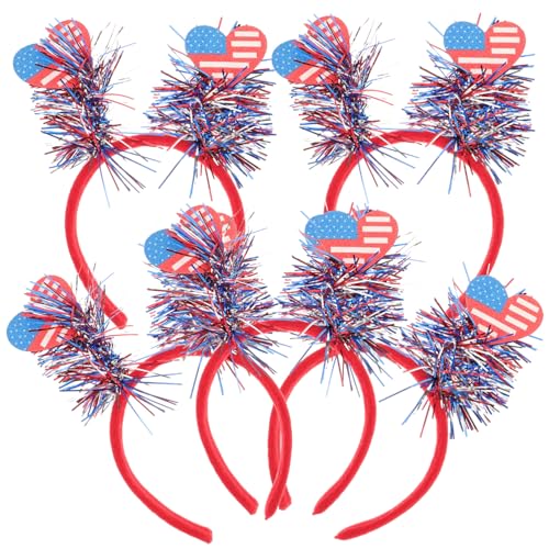 GLSTOY 5 Stücke 4. Von Juli Stirnband Glitter Patriotische Stern Streifen Kopf Bopper Für Kinder GLSTOY 5 Stücke 4. Von Juli Stirnband Glitter Patriotische Stern Streifen Kopf Bopper Für Kinder von GLSTOY