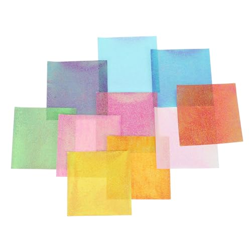 GLSTOY 50 Stück Teiliges Origami Faltpapier Quadratisch Bunt Schimmerndes Bastelpapier für DIY Handwerk Farbenfrohes Glitzerpapier für Kreative Bastelprojekte und Dekorationen von GLSTOY