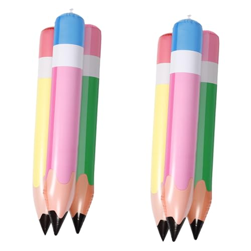GLSTOY 6 Stück Aufblasbare Jumbo Bleistifte PVC Riesenstifte Bunte Schulkind Deko Klassenzimmer Hängend Willkommen Zurück Zur Schule Party Dekoration GLSTOY 6 Stück Aufblasbare Jumbo Bleistifte PVC Riesenstifte Bunte Schulkind Deko Klassenzimmer Hängend Willkommen Zurück Zur Schule Party Dekoration von GLSTOY