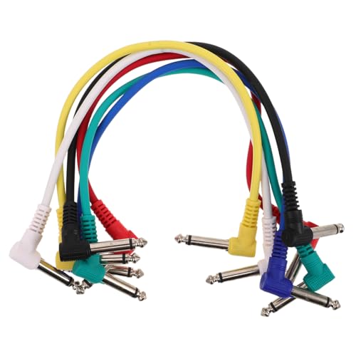 GLSTOY 6 Stück Gitarren Patchkabel mit Gummibeschichtung Stecker Geräuscharm Abgeschirmt Robustes Audiokabel für Gitarre und Bass für Effektgeräte und Endstufen GLSTOY 6 Stück Gitarren Patchkabel mit Gummibeschichtung Stecker Geräuscharm Abgeschirmt Robustes Audiokabel für Gitarre und Bass für Effektgeräte und Endstufen von GLSTOY