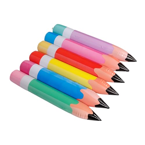 GLSTOY 6 Stück Teiliges Aufblasbare Riesen Bleistift Spielzeuge aus Robustem PVC Bunte Dekoration für Klassenzimmer Party und Fotorequisiten Reißfest Farbenfrohe Schulstart Deko GLSTOY 6 Stück Teiliges Aufblasbare Riesen Bleistift Spielzeuge aus Robustem PVC Bunte Dekoration für Klassenzimmer Party und Fotorequisiten Reißfest Farbenfrohe Schulstart Deko von GLSTOY