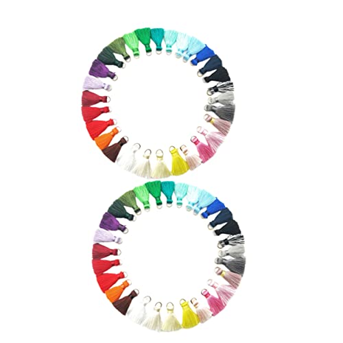 GLSTOY 60 Stück Teiliges Bunte Polyester Quasten mit Mini Hängering Langlebig Farbintensiv Leichte Anhänger für DIY Schlüsselanhänger Schmuck Ohrring Zubehör Kreative Bastelideen GLSTOY 60 Stück Teiliges Bunte Polyester Quasten mit Mini Hängering Langlebig Farbintensiv Leichte Anhänger für DIY Schlüsselanhänger Schmuck Ohrring Zubehör Kreative Bastelideen von GLSTOY