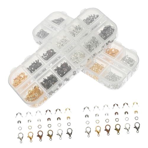 GLSTOY 782 Stück Teiliges Schmuckzubehör mit Farbigen Lobster Karabiner Verschlüssen Offenen Sprungringen und Quetschperlen für DIY Armband Halsketten Schmuckherstellung Vielseitig für GLSTOY 782 Stück Teiliges Schmuckzubehör mit Farbigen Lobster Karabiner Verschlüssen Offenen Sprungringen und Quetschperlen für DIY Armband Halsketten Schmuckherstellung Vielseitig für von GLSTOY