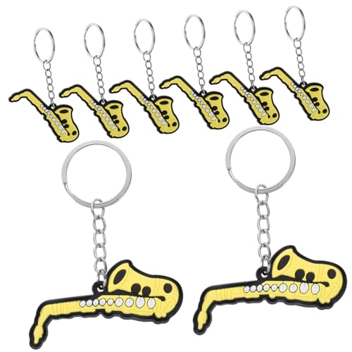 GLSTOY 8 Stück Saxophon Schlüsselanhänger, Musikinstrument, Schlüsselanhänger, Charm, Instrumentenanhänger, Schlüsselanhänger, Charm, Musikstil, Schlüsselanhänger, Anhänger, Instrument, GLSTOY 8 Stück Saxophon Schlüsselanhänger, Musikinstrument, Schlüsselanhänger, Charm, Instrumentenanhänger, Schlüsselanhänger, Charm, Musikstil, Schlüsselanhänger, Anhänger, Instrument, von GLSTOY