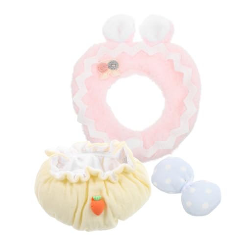 GLSTOY Bär Puppe Shorts Lätzchen Set Stofftier Kleidung Plüsch Bär Outfits Tier Spielzeug Zubehör Dekorative Kleid von GLSTOY