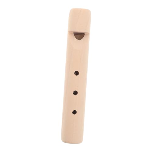 GLSTOY Holzflöte für Unbemalte Dreihole Pfeife für DIY Kreativprojekte Sicheres Musikinstrument aus Holz für Musikalische Frühbildung und Spaß Beim von GLSTOY