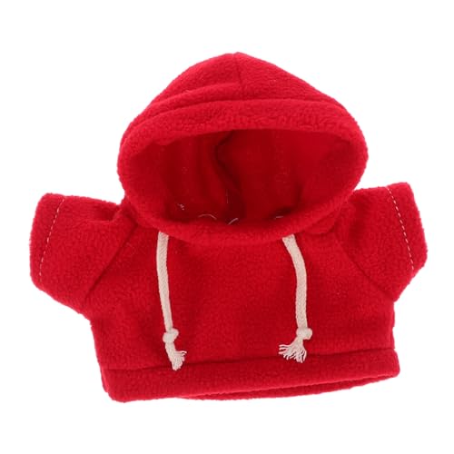 GLSTOY Kuschelige Plüschbär Kleidung für Puppen Rote Hoodie für Zubehör für DIY Nähprojekte und Puppenoutfits und Pflegeleicht von GLSTOY