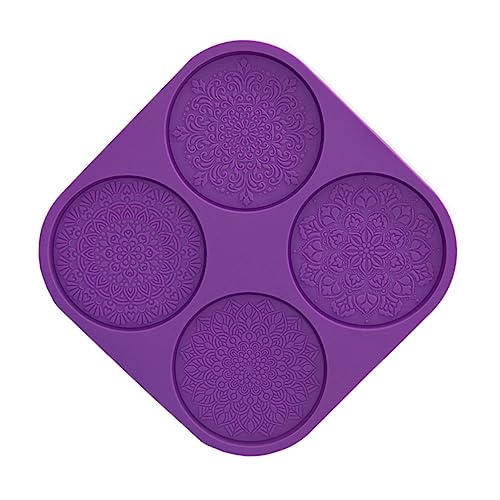 GLSTOY Mandala Muster Silikon Untersetzer Form DIY Epoxidharz Gießform für Kreative Tischdekoration Langlebig für Handwerksprojekte von GLSTOY