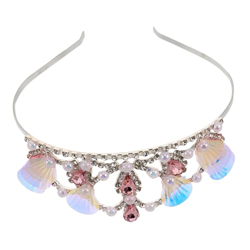 GLSTOY Meerjungfrau Muschelkronen Haarreif mit Schmucksteinen und Pailletten Leichter Tiara Kopfschmuck für Motto Party und Meerjungfrau Kostüme GLSTOY Meerjungfrau Muschelkronen Haarreif mit Schmucksteinen und Pailletten Leichter Tiara Kopfschmuck für Motto Party und Meerjungfrau Kostüme von GLSTOY