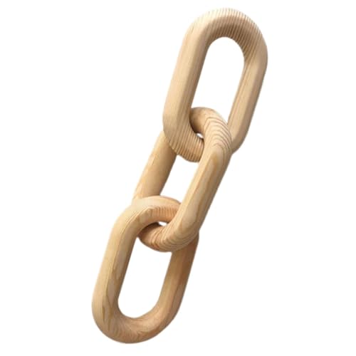 GLSTOY Rustikale Holzkette Dekoration Handgeschnitzte Glieder Holzkettenglieder für Heimdekoration für Couchtische Wände und Festliche Anlässe von GLSTOY