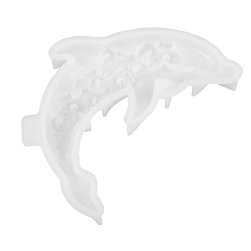 GLSTOY Silikon Resin Form Delfin und Rosenblume Vielseitige Gießform für Fondant Epoxidharz Schokolade und Diy Bastelprojekte Einfache Entformung Detailreiche Meeres und Blumenmuster von GLSTOY