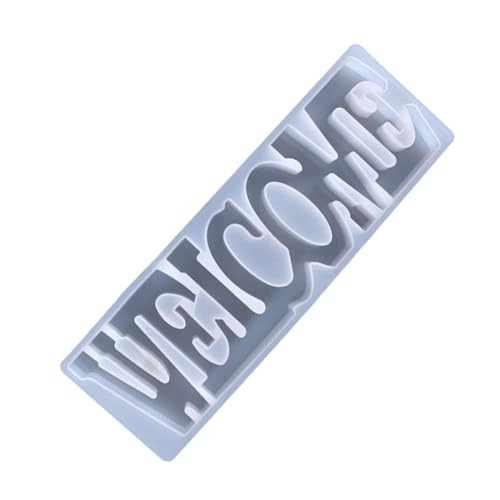 GLSTOY Silikonform Buchstaben Welcome DIY Gießform für Harz Basteln Weiches Langlebiges Silikon Geruchlos Glänzende Oberfläche Einfache Reinigung für Individuelle Schilder und GLSTOY Silikonform Buchstaben Welcome DIY Gießform für Harz Basteln Weiches Langlebiges Silikon Geruchlos Glänzende Oberfläche Einfache Reinigung für Individuelle Schilder und von GLSTOY