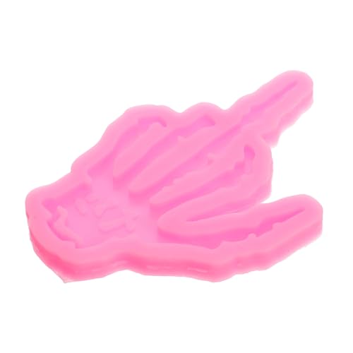 GLSTOY Skeletthand-schlüsselanhängerform Aus Silikon Kunstharz Polymer Formen Für Ohrringe Schlüsselanhänger Halsketten Gießform Rosa von GLSTOY