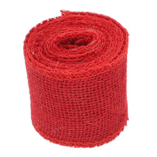 GLSTOY Weihnachtsdekorationsstoffrolle Farbige Weihnachtsschleifen Und Bänder Jute Weihnachtsband Drahtdekoration Nach Farbe Weihnachtsband „Frohe Weihnachten“ Rotes Schleifenband von GLSTOY