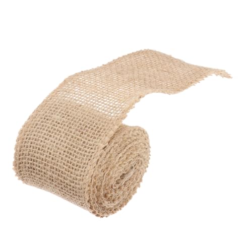 GLSTOY Weihnachtsdekorierte Sackleinenrollen Band Stoffdekorationen Weihnachtsjute Natürlich Thematisch DIY Weihnachtsdekoration Weihnachtsschleifen Dekor Weihnachtsgirlanden von GLSTOY