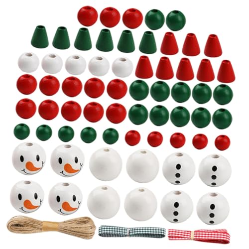 GLSTOY Xmas Holzperlen Set Schneemann Holzperlen für DIY Weihnachtsdekorationen Bunte Winter für Kreative Bastelprojekte und Festliche GLSTOY Xmas Holzperlen Set Schneemann Holzperlen für DIY Weihnachtsdekorationen Bunte Winter für Kreative Bastelprojekte und Festliche von GLSTOY