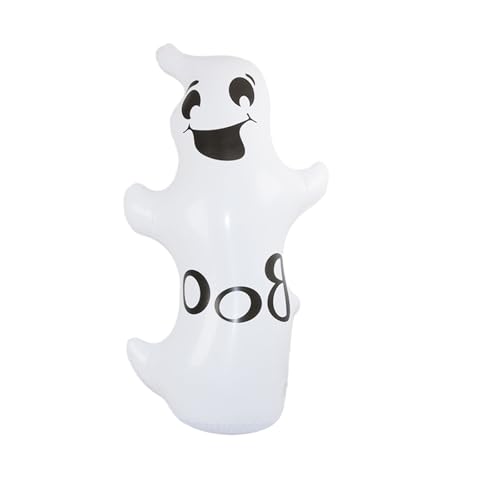 1 stücke Aufblasbare Halloween Geist Kürbis Topper Dekoration PVC Dicken Faltbare Tragbare Geeignet for Outdoor Hof(Ghost) von GLSZNQO