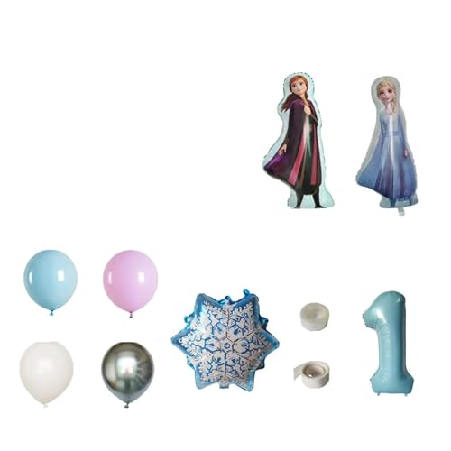 129-teiliges Frozen Folienballons Set Elsa Anna Prinzessin Cartoon Mottoparty Dekorieren Mädchen Geburtstag Babyparty Hochzeit Party Supplies(Dark Khaki) von GLSZNQO