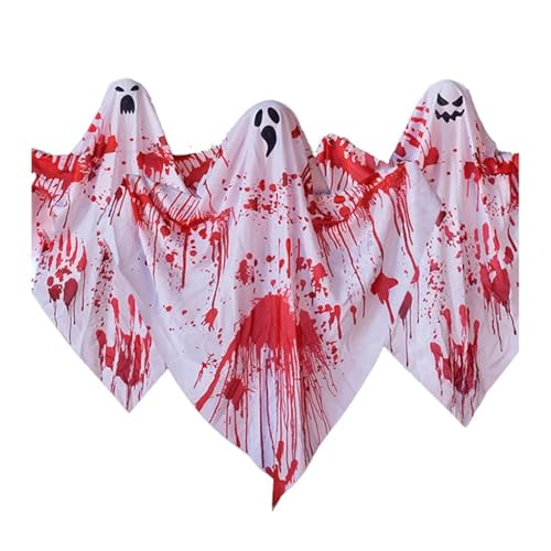 3 PCS Halloween Horror Glowing Blood Ghost Deco Requisiten Halloween Hängende Geisterszene Dekoration Requisiten von GLSZNQO