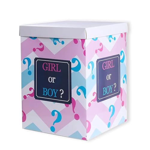 7-teilige Gender-Reveal-Box gepaart mit 3 rosa Ballons und 3 blauen Ballons for eine Überraschungsparty 7-teilige Gender-Reveal-Box gepaart mit 3 rosa Ballons und 3 blauen Ballons for eine Überraschungsparty von GLSZNQO