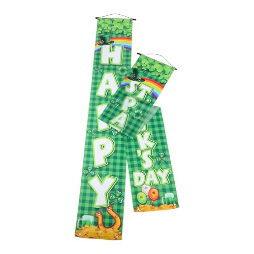 GLSZNQO 1 Set St. Patricks Day Kleeblatt Banner Polyester Hintergrund Outdoor Indoor Party Klassenzimmer Festival Dekoration Tuch Spiel Veranda GLSZNQO 1 Set St. Patricks Day Kleeblatt Banner Polyester Hintergrund Outdoor Indoor Party Klassenzimmer Festival Dekoration Tuch Spiel Veranda von GLSZNQO