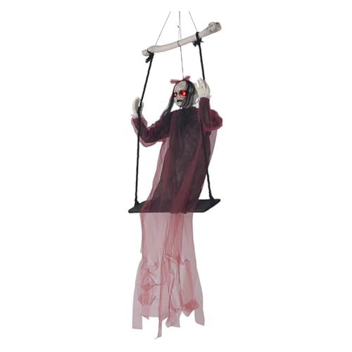 GLSZNQO Leuchtende Augen, schreiende Geräusche, einfache Installation, spannende Halloween-Schaukel, hängende Geisterdekoration GLSZNQO Leuchtende Augen, schreiende Geräusche, einfache Installation, spannende Halloween-Schaukel, hängende Geisterdekoration von GLSZNQO