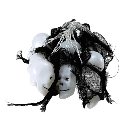 GLSZNQO Totenkopf Lichterkette 3M wasserdichte Lampe Perlen Dekorative Halloween Requisiten Indoor Outdoor Garten Party DIY von GLSZNQO