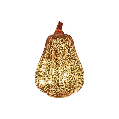 Halloween Dekoration Glas Kürbis Laterne Herbst Hause Tisch Ornament(Mint Green) von GLSZNQO