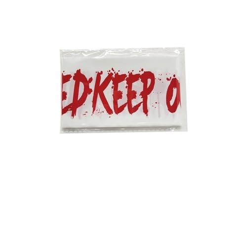 Halloween-Warnband-Zeichen, Banner, Halloween-Party-Requisiten, Fenster-Requisite, Gefahren-Warnlinie, Halloween-Party-Dekoration, Zubehör(C 7.6x915cm) von GLSZNQO