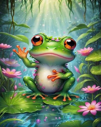 GLTEYACO Erwachsene Kreuzstich Stickpackungen Frosch 11CT Stickvorlagen Stickbilder Zum Vorgedruckt Starter Set FüR Kinder AnfäNger-40X50 cm GLTEYACO Erwachsene Kreuzstich Stickpackungen Frosch 11CT Stickvorlagen Stickbilder Zum Vorgedruckt Starter Set FüR Kinder AnfäNger-40X50 cm von GLTEYACO
