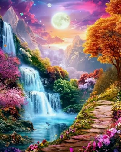 GLTEYACO Erwachsene Kreuzstich Stickpackungen Wasserfalllandschaft 11CT Stickvorlagen Stickbilder Zum Vorgedruckt Starter Set FüR Kinder AnfäNger-40X50 cm GLTEYACO Erwachsene Kreuzstich Stickpackungen Wasserfalllandschaft 11CT Stickvorlagen Stickbilder Zum Vorgedruckt Starter Set FüR Kinder AnfäNger-40X50 cm von GLTEYACO