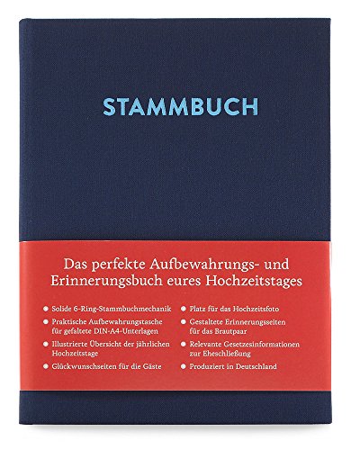 GLÜCK & SEGEN ALLES MIT LIEBE Modernes Stammbuch der Familie A5, Familienstammbuch Paul (Nachtblau) von GLÜCK & SEGEN ALLES MIT LIEBE