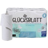 GLÜCKSBLATT Küchenrollen reinweiß 3-lagig, 8 Rollen von GLÜCKSBLATT