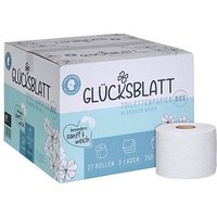 GLÜCKSBLATT Toilettenpapier klassisch weiß 3-lagig, 27 Rollen von GLÜCKSBLATT