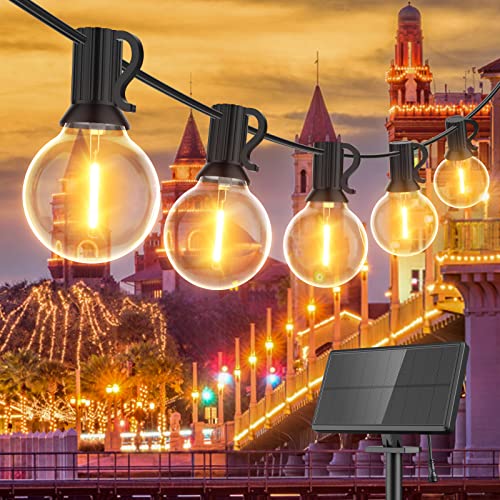 GLUROO 9m LED Lichterkette Außen Solar, Lichterkette Glühbirne mit 15+1Birnen, 4 Beleuchtungsmodi, Lichterkette Außen Strom Wasserdichte für Zuhause GLUROO 9m LED Lichterkette Außen Solar, Lichterkette Glühbirne mit 15+1Birnen, 4 Beleuchtungsmodi, Lichterkette Außen Strom Wasserdichte für Zuhause von GLUROO
