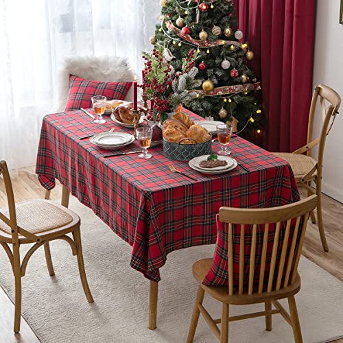 Rechteckige Tischdecke mit kariertem Weihnachtsmuster, grün-rot Karierte Weihnachtstischdecken, Tischdecke aus Polyester für Essenspartys und Weihnachtsdeko Rechteckige Tischdecke mit kariertem Weihnachtsmuster, grün-rot Karierte Weihnachtstischdecken, Tischdecke aus Polyester für Essenspartys und Weihnachtsdeko von GLWDMH