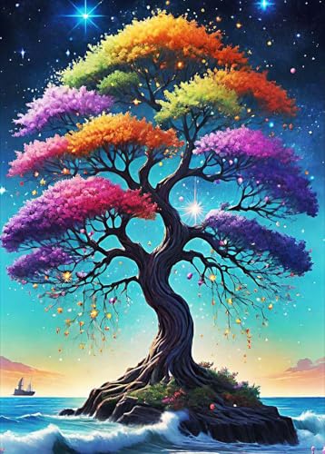 GLXPOG Bunter Baum des Lebens Diamond Painting, 5D Diamant Painting Kits Bilder für Erwachsene, DIY Diamant Malerei Diamond Painting 30x40cm für Wanddekor GLXPOG Bunter Baum des Lebens Diamond Painting, 5D Diamant Painting Kits Bilder für Erwachsene, DIY Diamant Malerei Diamond Painting 30x40cm für Wanddekor von GLXPOG