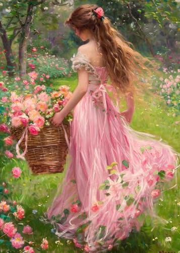 GLXPOG Rosa Diamond Painting 5D Diamant Painting Bilder Set, Rose Diamant Art Malerei Painting Kit für Erwachsene, DIY Strass Stickerei Malerei Wand Dekor 30x40cm GLXPOG Rosa Diamond Painting 5D Diamant Painting Bilder Set, Rose Diamant Art Malerei Painting Kit für Erwachsene, DIY Strass Stickerei Malerei Wand Dekor 30x40cm von GLXPOG