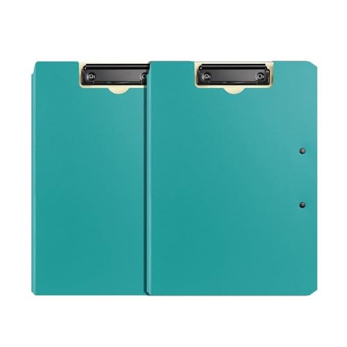GLigeT Aktenordner 2 Stück Faltbare Abdeckung Klemmbrett Ordner stabil Doppel-Clip Ordner Vertrag Datei Organizer Binder Bürobedarf Ringhefter(Blue) von GLigeT