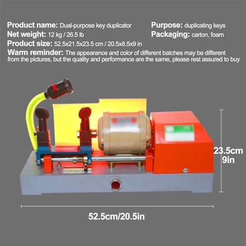 GMBAYUE Schlüsselkopiermaschine Horizontale, Professionelle Schlüsselfräsmaschine, Präziser Schlüsselkopierer, Schneidemaschine Zum Kopieren von Haustür- und Autoschlüsseln GMBAYUE Schlüsselkopiermaschine Horizontale, Professionelle Schlüsselfräsmaschine, Präziser Schlüsselkopierer, Schneidemaschine Zum Kopieren von Haustür- und Autoschlüsseln von GMBAYUE