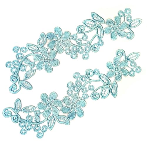 1 Paar Elegante Blumenspitzenapplikation Braut Hochzeitsverzerrung Applikationen Für Hochzeitskleidendekorationen von GMBYLBY
